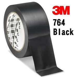 3М 764 Чорний скотч для розмітки та маркування, вініловий, 50мм х 33м