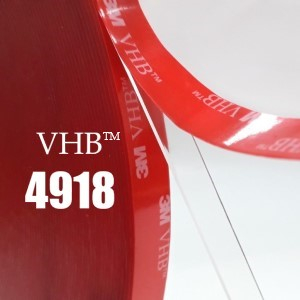 3M VHB 4918 F Двухсторонний прозрачный скотч, толщина 2мм, в рулоне 16,5 метров