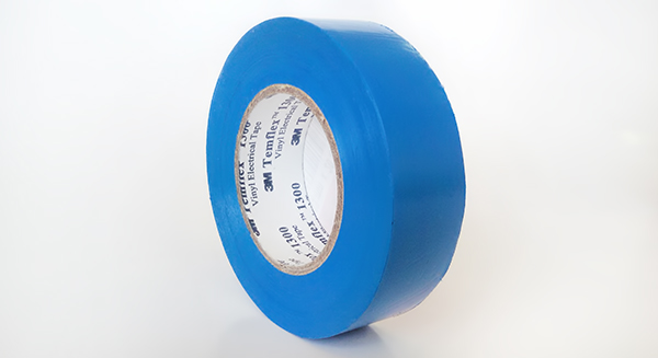 Синя ізоляційна стрічка ПВХ 3М Temflex 1300, ширина 19мм, фото