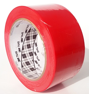 3М 764I Червоний скотч для розмітки та маркування, на ПВХ-основі, 50мм х 33м