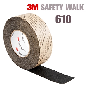 Антискользящая клейкая лента 3М Safety-Walk, черная, серия 610, в рулоне 18,3м