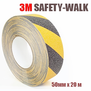 3М Safety-Walk™ Жовто-чорна клейка стрічка антиковзна, 50мм х 20м
