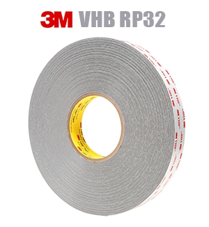 3М VHB RP32 Высокопрочный двухсторонний скотч толщиной 0.8мм, длина рулона 33 метра