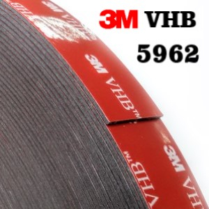 3M VHB Суперпрочный двухсторонний скотч черный 5962F, 1,6мм х 15мм х 33м