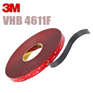 3M VHB 4611 F – Двосторонній термостійкий скотч, високоміцний, рулон 33м
