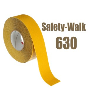 Жовта антиковзна клейка стрічка 3М Safety-Walk 630, у рулоні 18,3м