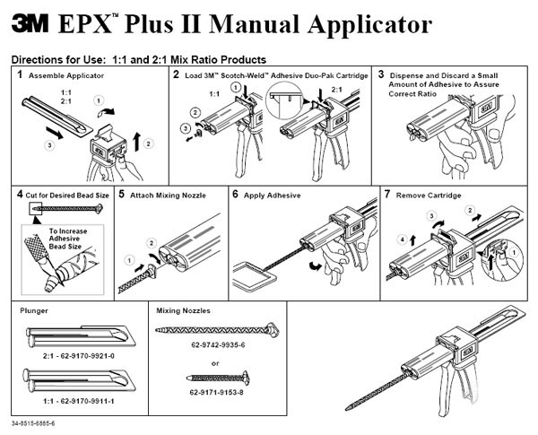 Пистолет для двухкомпонентного клея 3М Система EPX 3M 8190 Пистолет для двухкомпонентного клея 3М Система EPX
